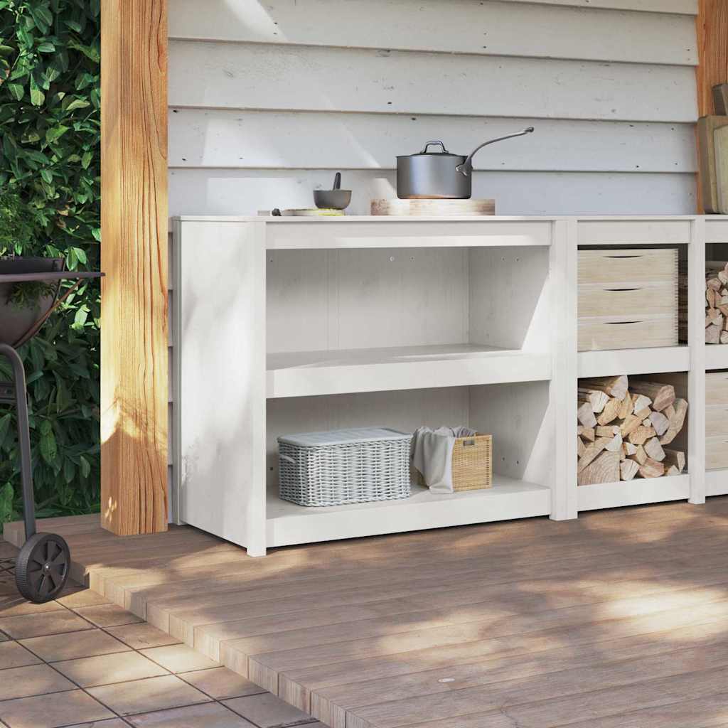 vidaXL Kitchen Cabinet MEPPEL White 106 x 55 x 92 cm Solid Pine Wood