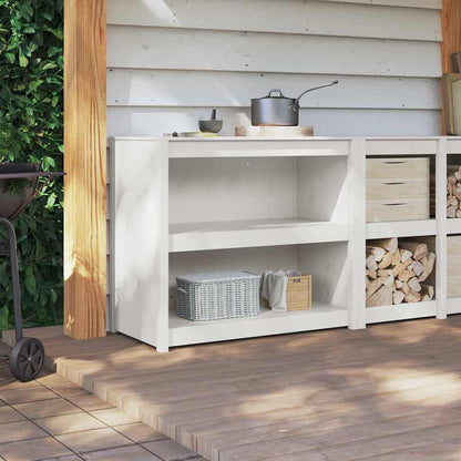 vidaXL Kitchen Cabinet MEPPEL White 106 x 55 x 92 cm Solid Pine Wood