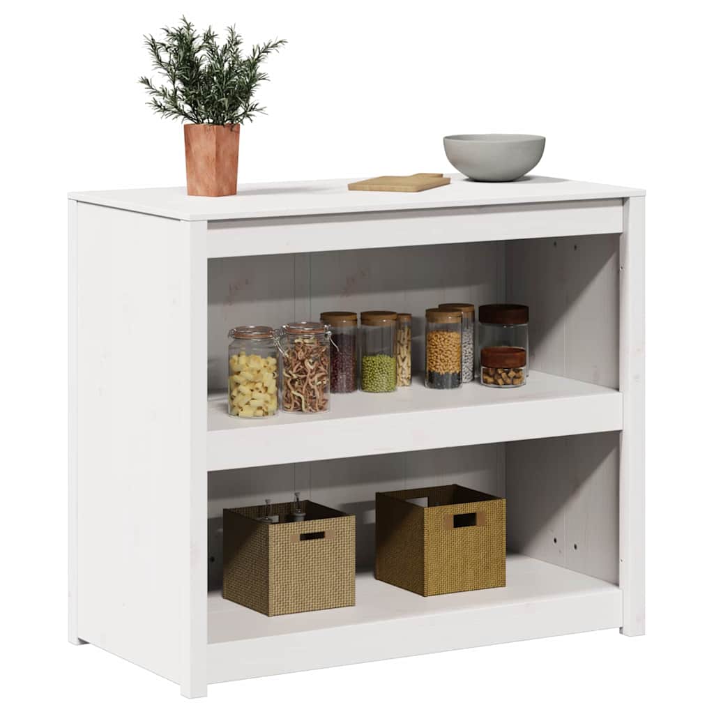 vidaXL Kitchen Cabinet MEPPEL White 106 x 55 x 92 cm Solid Pine Wood