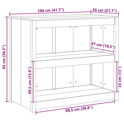 vidaXL Kitchen Cabinet with Shelf MEPPEL Brown Oak 106 x 55 x 92 cm