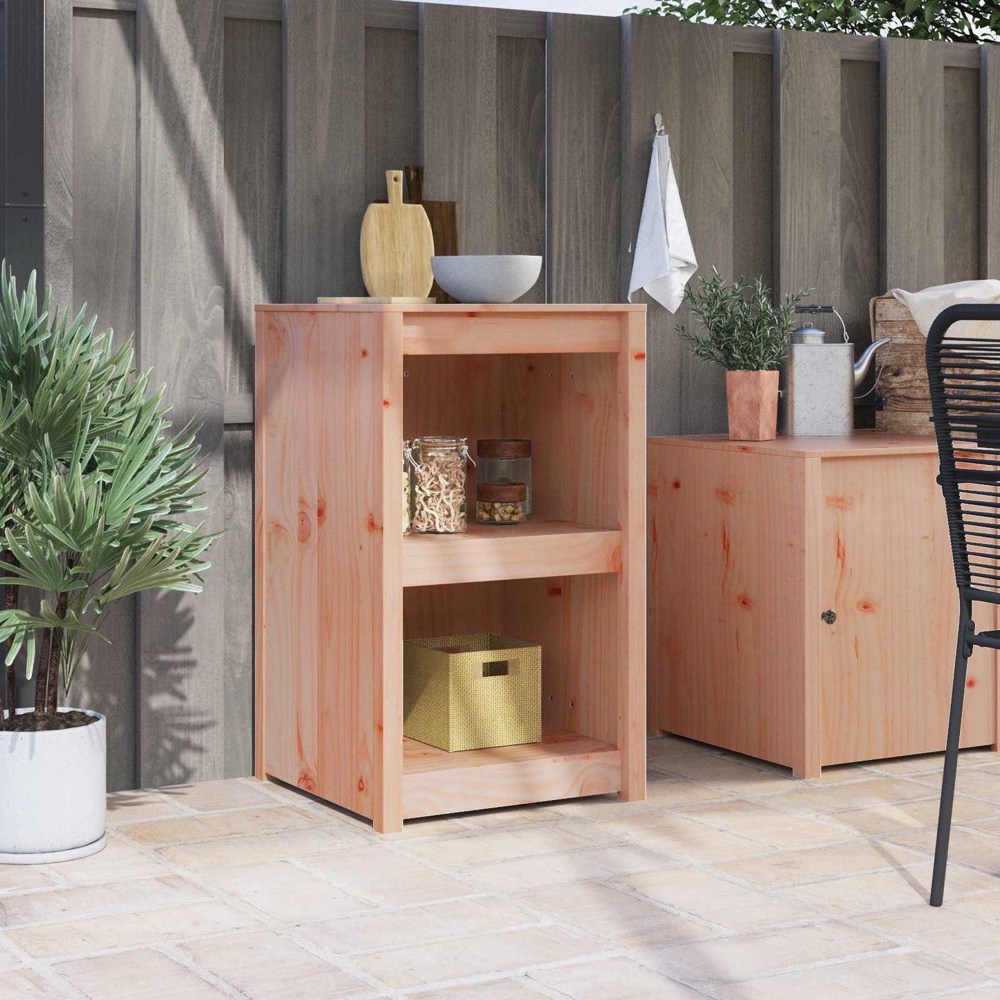 vidaXL Kitchen Cabinet with Shelf MEPPEL Brown Oak 55 x 55 x 92 cm