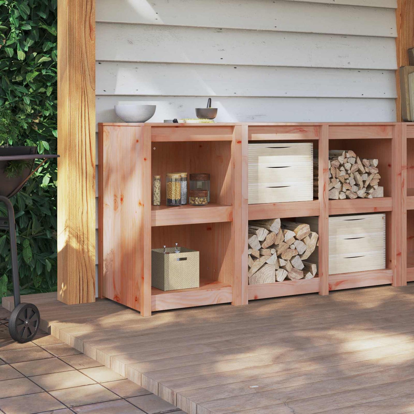 vidaXL Kitchen Cabinet with Shelf MEPPEL Brown Oak 55 x 55 x 92 cm
