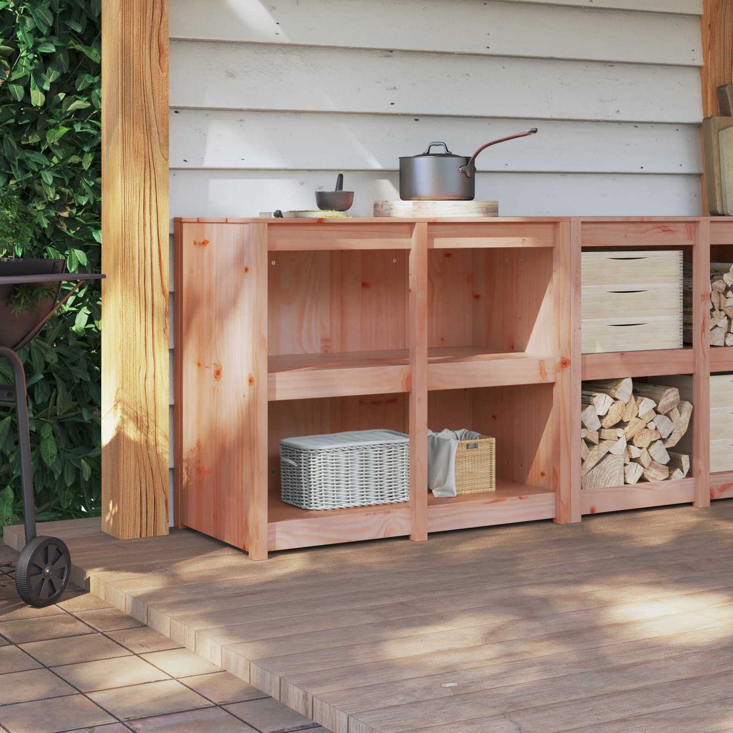 vidaXL Kitchen Cabinet with Shelf MEPPEL Brown Oak 106 x 55 x 92 cm