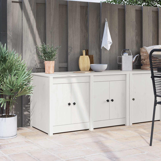 vidaXL Kitchen Cabinet MEPPEL White 106 x 55 x 64 cm Solid Pine wood