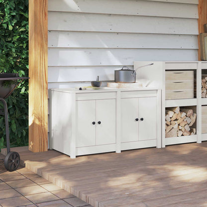 vidaXL Kitchen Cabinet MEPPEL White 106 x 55 x 64 cm Solid Pine wood