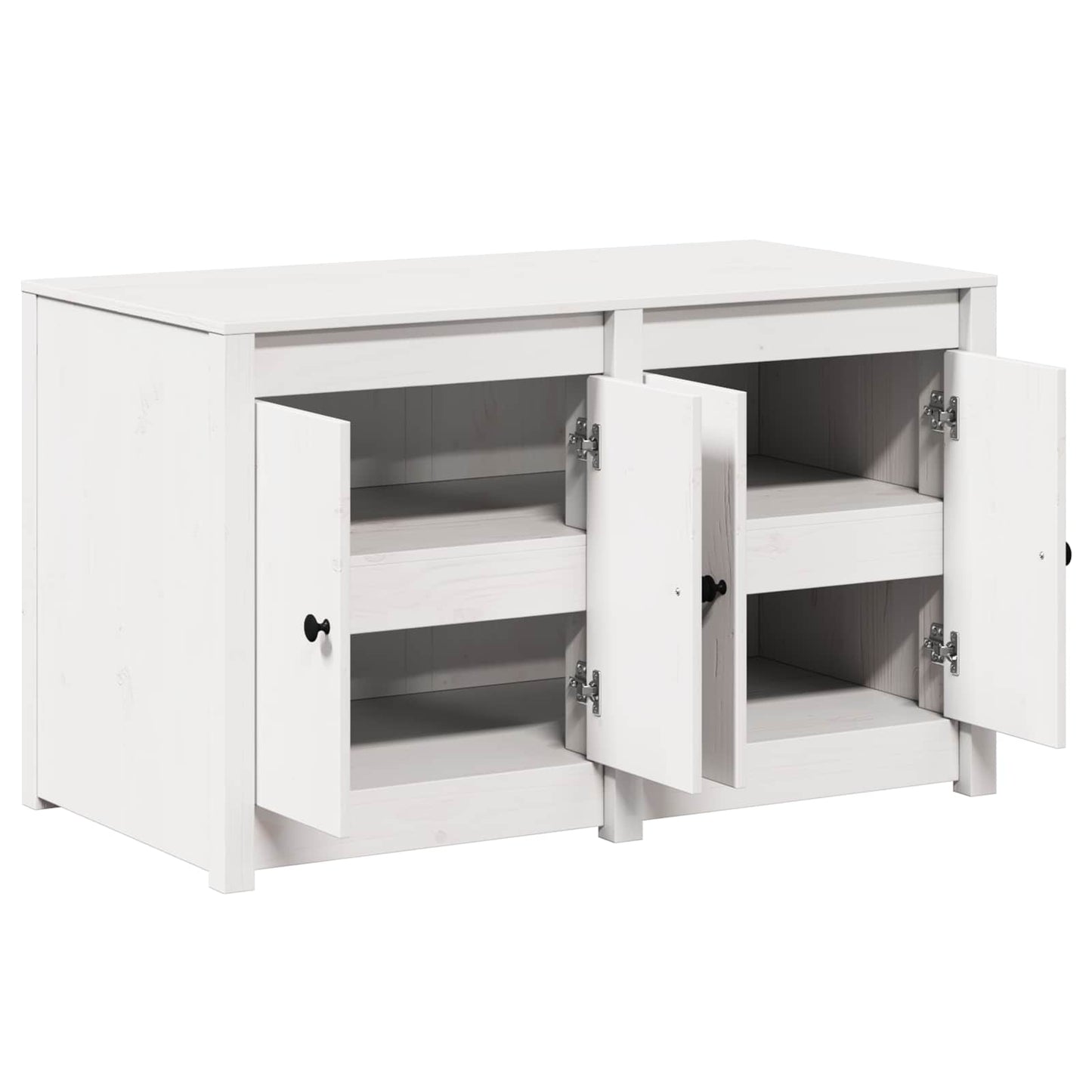 vidaXL Kitchen Cabinet MEPPEL White 106 x 55 x 64 cm Solid Pine wood