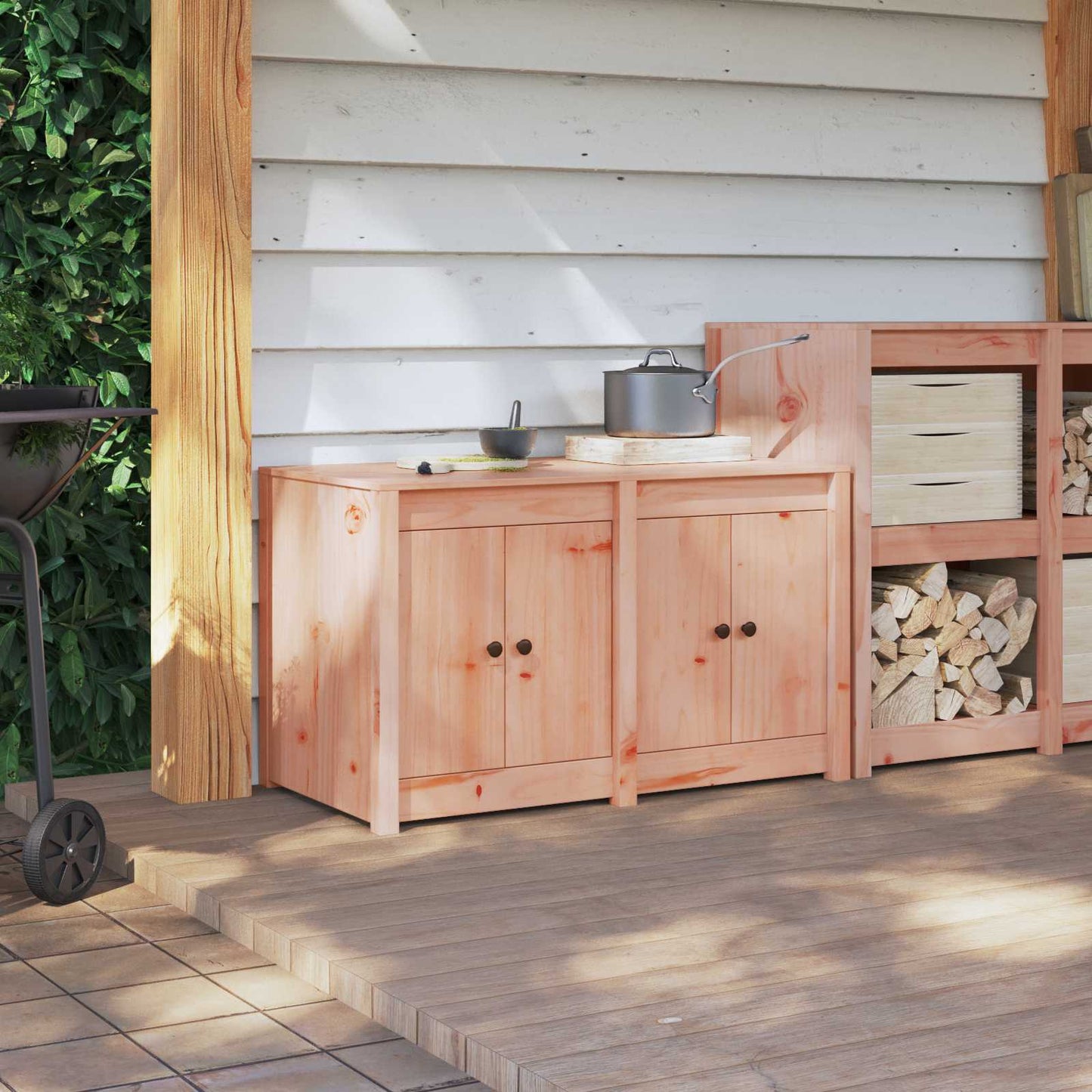 vidaXL Kitchen Cabinet with Shelf MEPPEL Brown Oak 106 x 55 x 64 cm