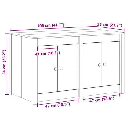 vidaXL Kitchen Cabinet with Shelf MEPPEL Brown Oak 106 x 55 x 64 cm