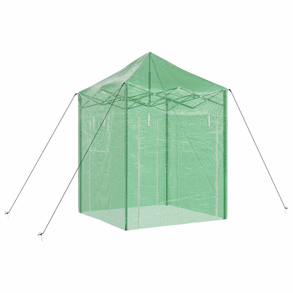 vidaXL Greenhouse with Pop-up Frame Green 200 x 200 x 300 cm Iron