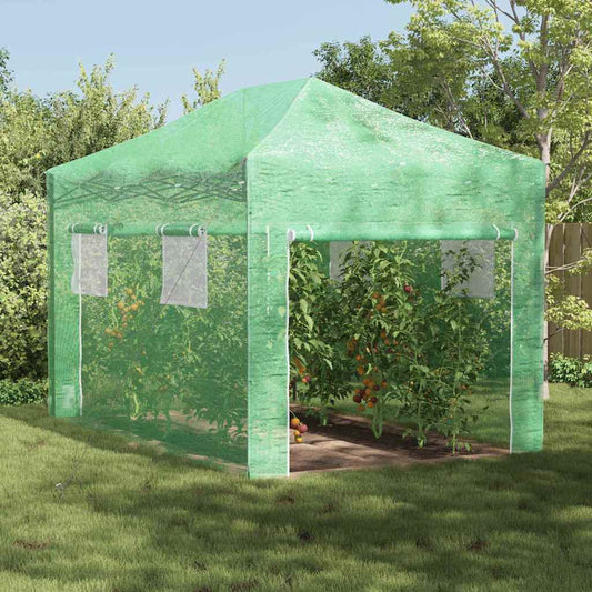 vidaXL Greenhouse with Roof Green 280 x 410 x 315 cm Steel