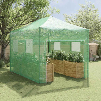 vidaXL Greenhouse with Pop-up Frame Green 280 x 410 x 315 cm Iron