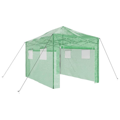 vidaXL Greenhouse with Pop-up Frame Green 280 x 410 x 315 cm Iron