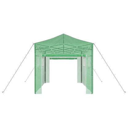 vidaXL Greenhouse with Pop-up Frame Green 280 x 410 x 315 cm Iron