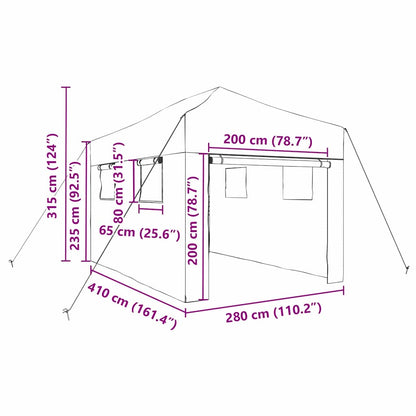 vidaXL Greenhouse with Pop-up Frame Green 280 x 410 x 315 cm Iron