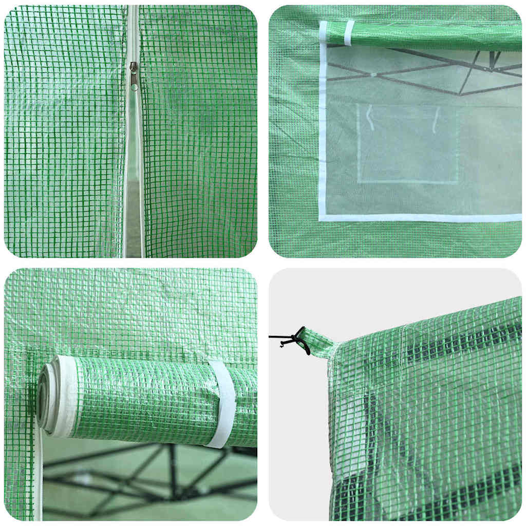 vidaXL Greenhouse with Pop-up Frame Green 290 x 430 x 315 cm Iron