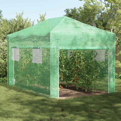 vidaXL Greenhouse with Pop-up Frame Green 290 x 430 x 315 cm Iron