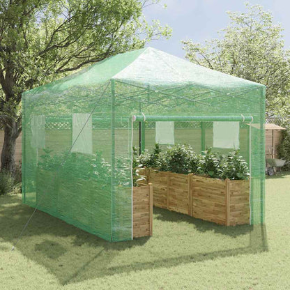 vidaXL Greenhouse with Pop-up Frame Green 290 x 430 x 315 cm Iron