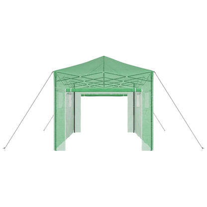 vidaXL Greenhouse with Pop-up Frame Green 290 x 430 x 315 cm Iron