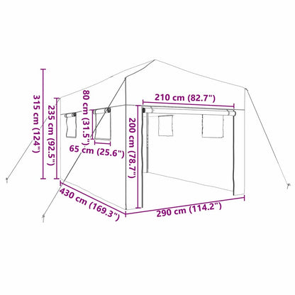 vidaXL Greenhouse with Pop-up Frame Green 290 x 430 x 315 cm Iron