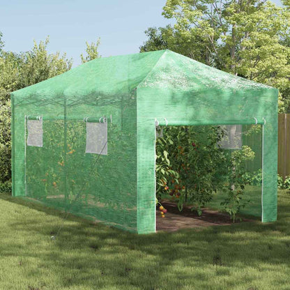 vidaXL Greenhouse with Pop-up Frame Green 290 x 580 x 315 cm Iron