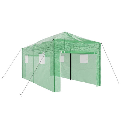 vidaXL Greenhouse with Pop-up Frame Green 290 x 580 x 315 cm Iron