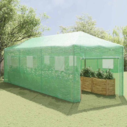vidaXL Greenhouse with Pop-up Frame Green 290 x 870 x 315 cm Iron