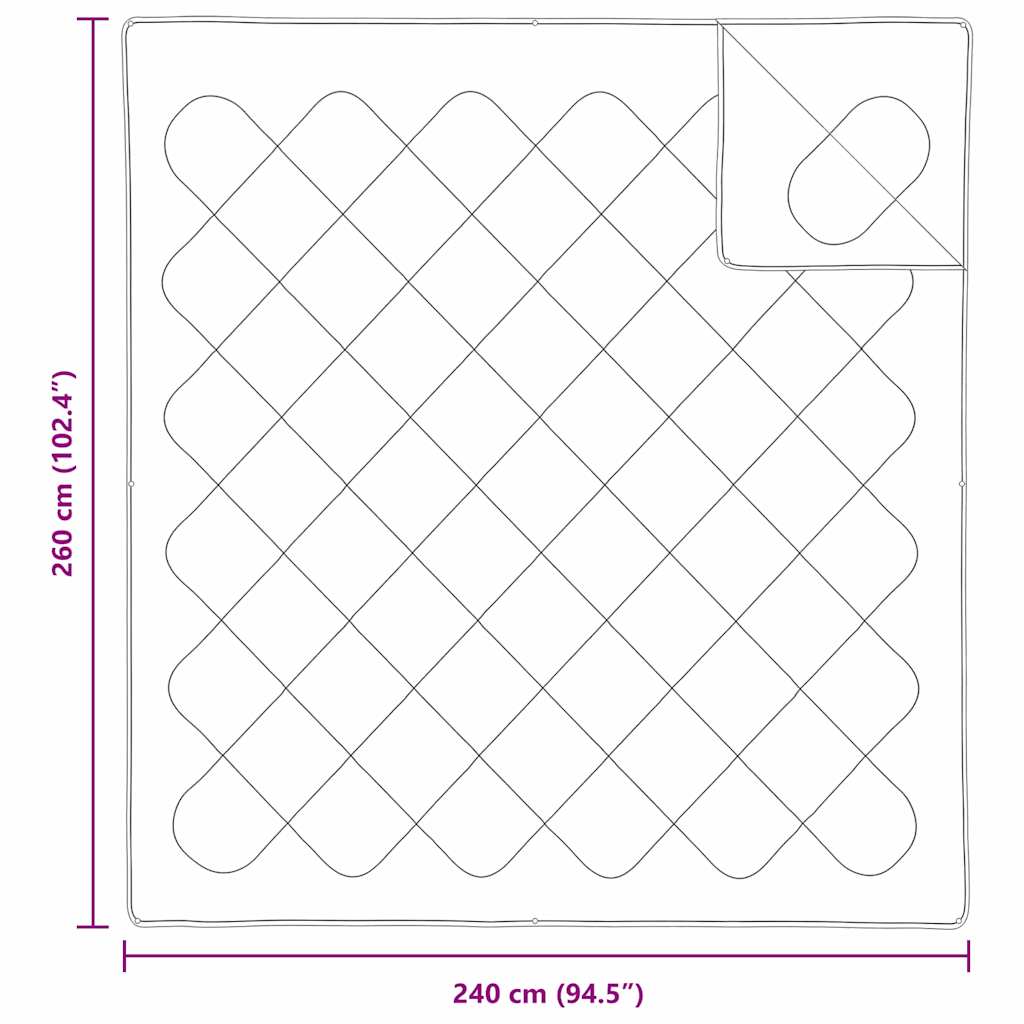 vidaXL Quilts & Duvets White 240 x 260 cm Polyester