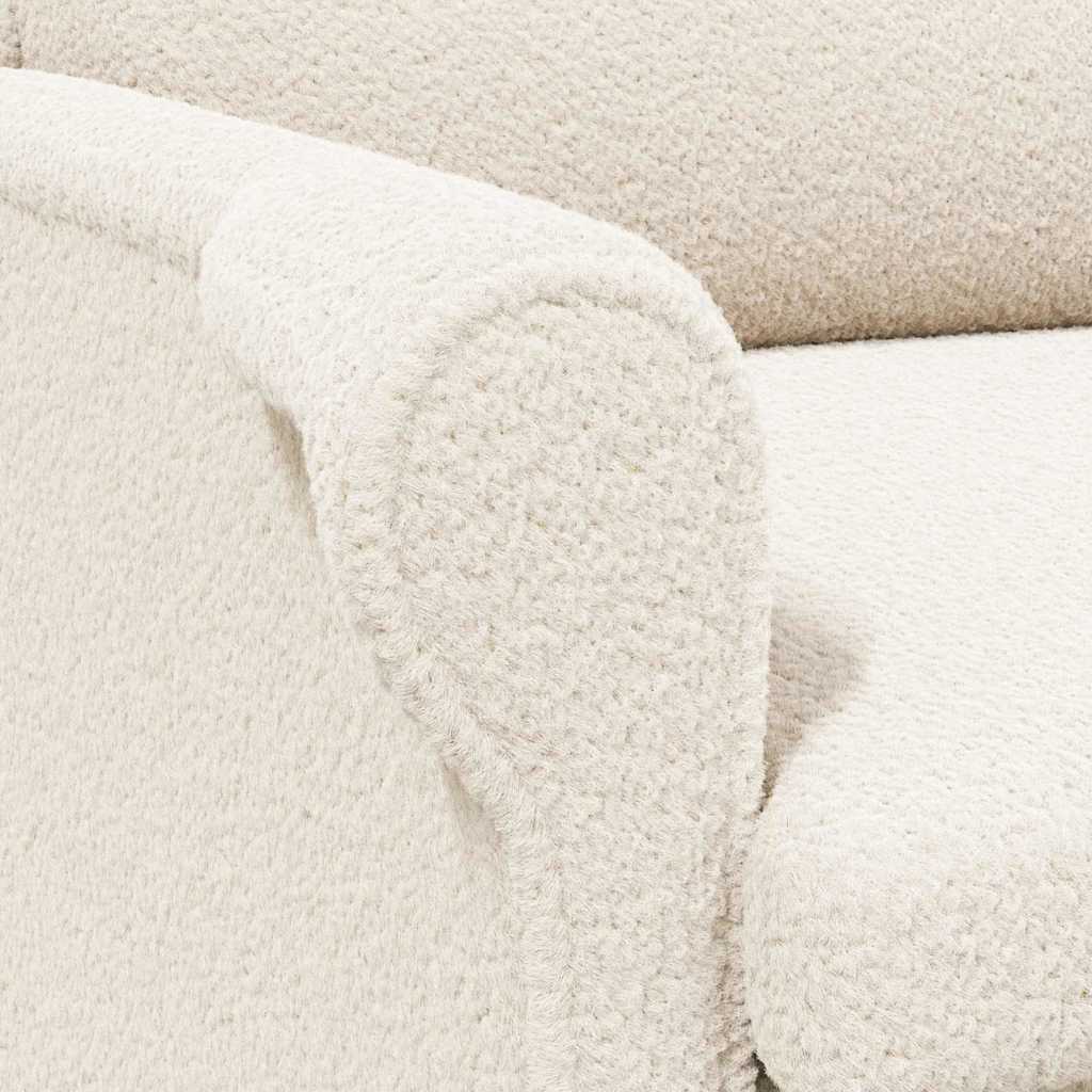vidaXL Armchair Cream Soft Sherpa Fabric
