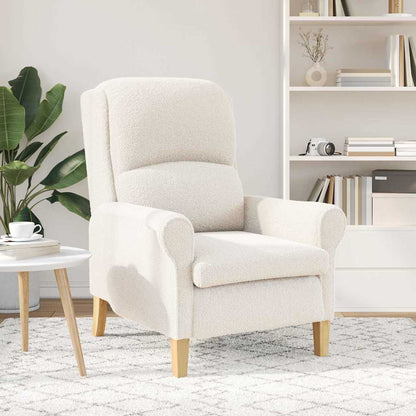 vidaXL Armchair Cream Soft Sherpa Fabric