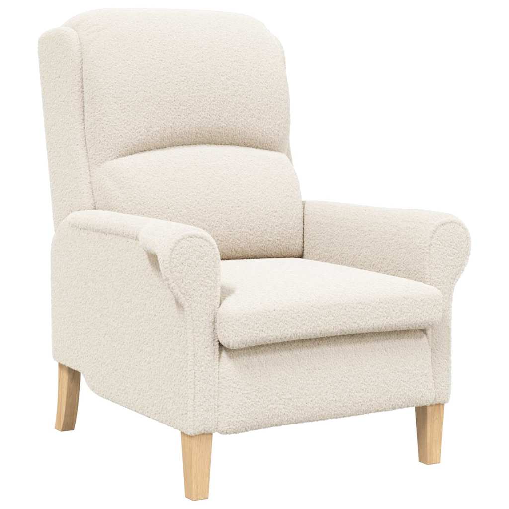 vidaXL Armchair Cream Soft Sherpa Fabric