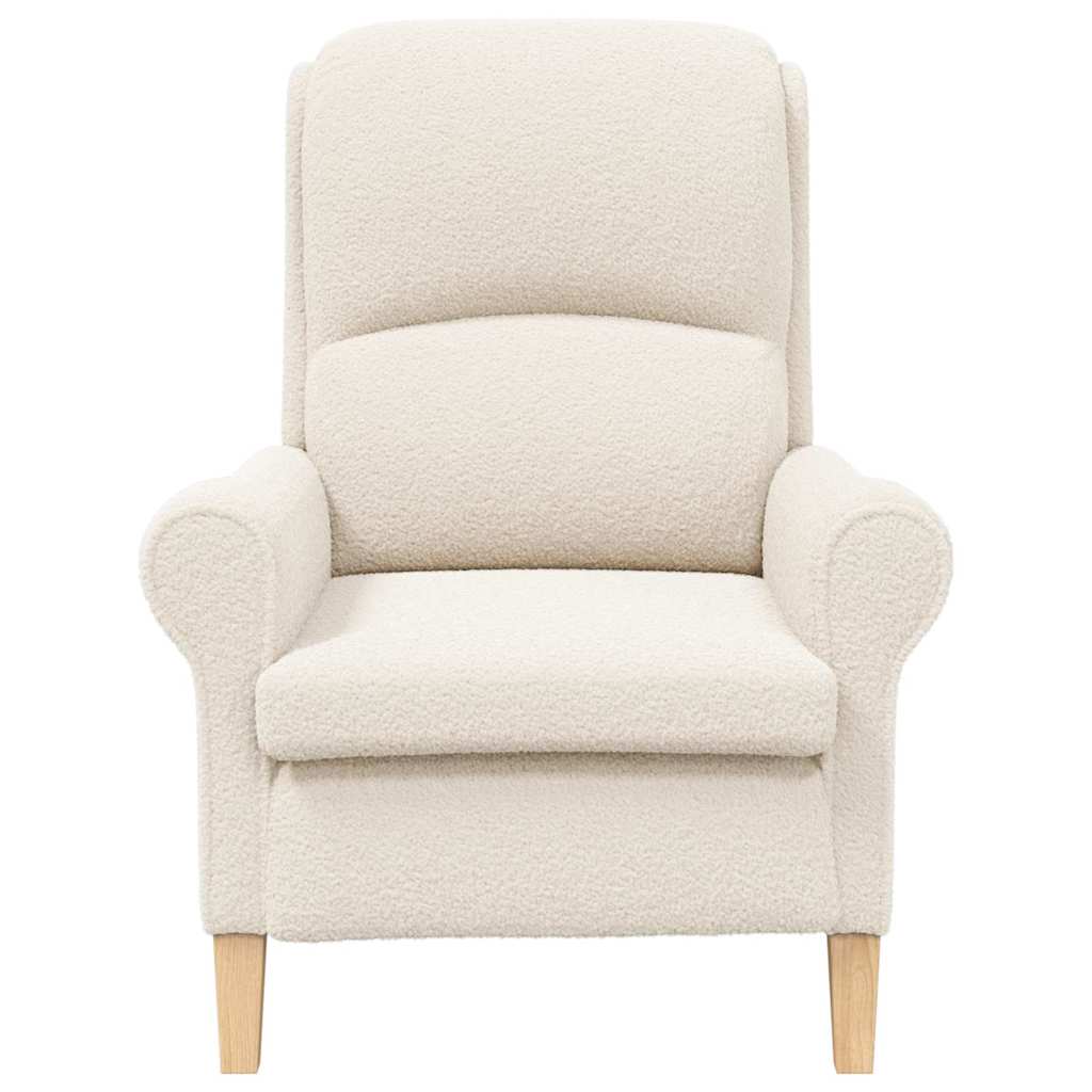 vidaXL Armchair Cream Soft Sherpa Fabric