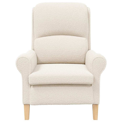 vidaXL Armchair Cream Soft Sherpa Fabric