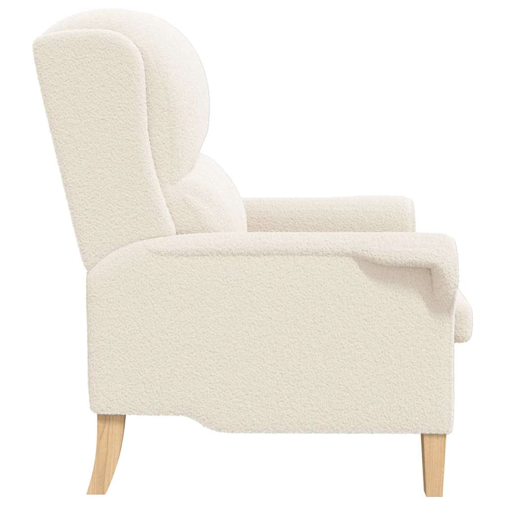 vidaXL Armchair Cream Soft Sherpa Fabric