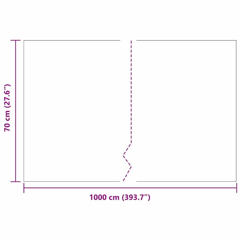 vidaXL Root Barrier without Metal Strip 0.7 x 10 m Polyethylene Black