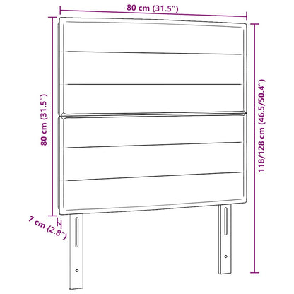 vidaXL Headboard with Headboard Dark Brown 80 cm Faux Leather