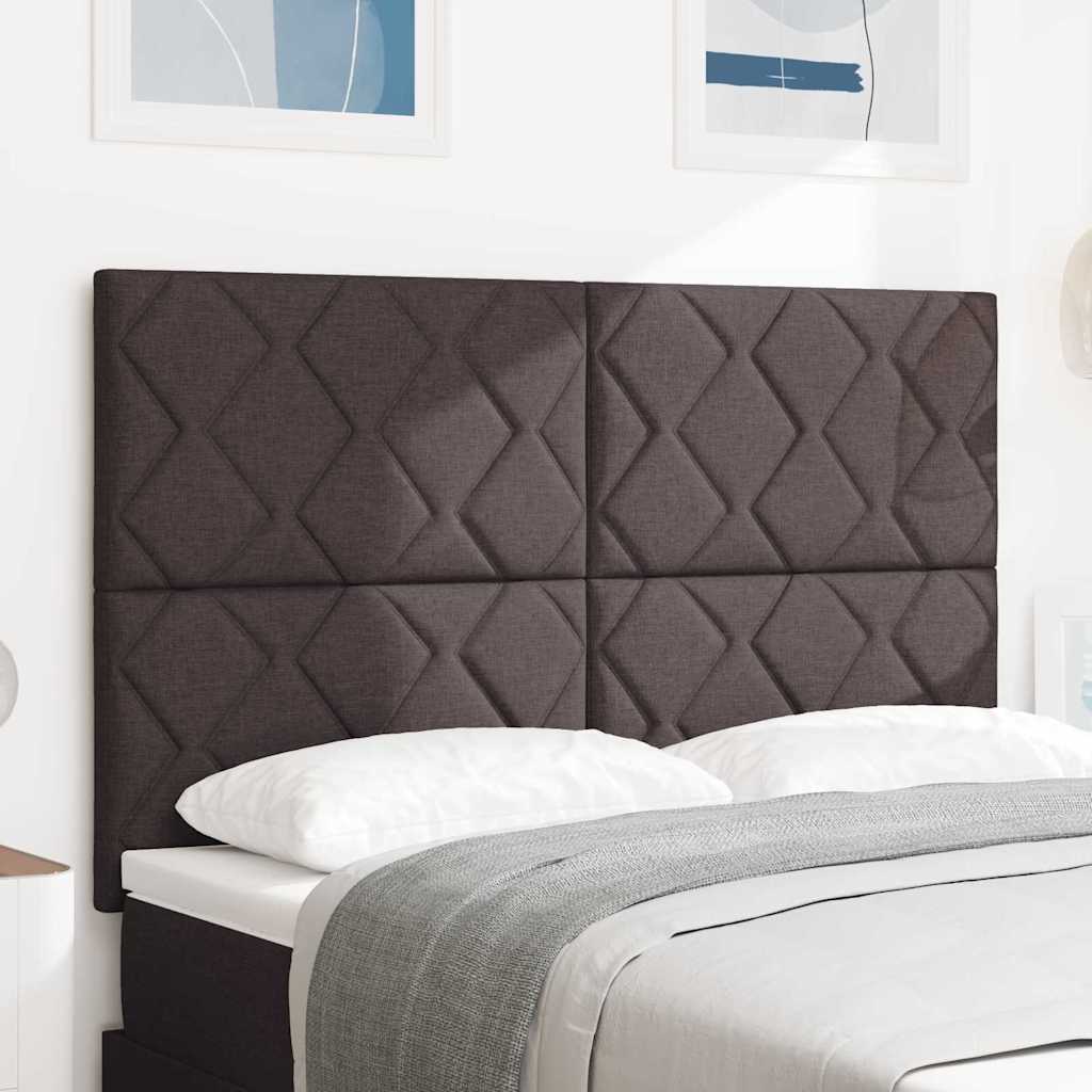 vidaXL Headboard with Headboard Dark Brown 144 cm Faux Leather