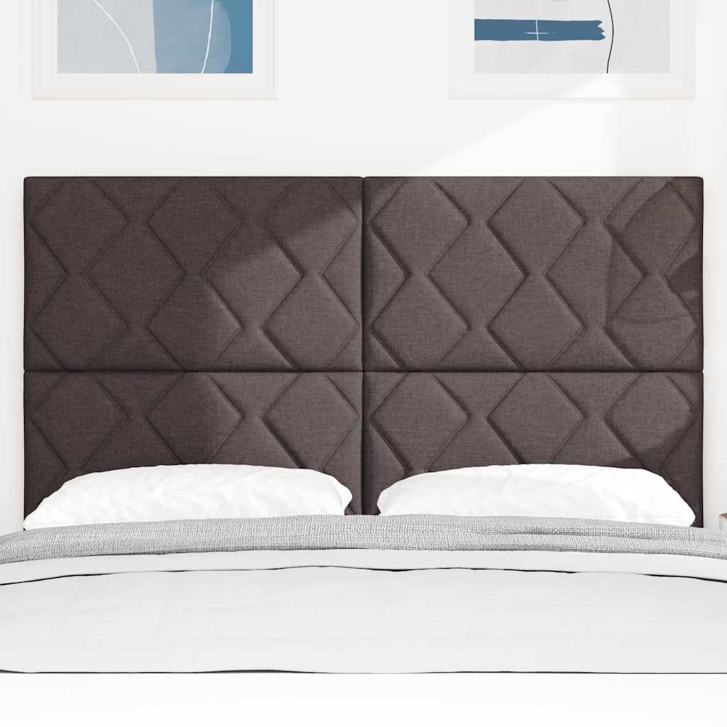 vidaXL Headboard with Headboard Dark Brown 144 cm Faux Leather