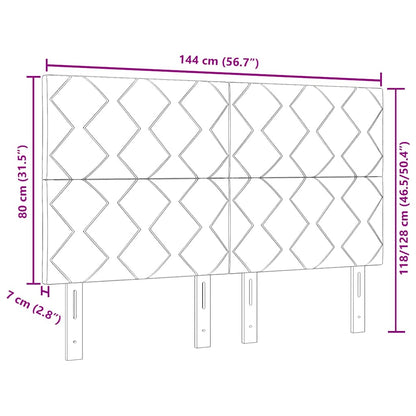 vidaXL Headboard with Headboard Dark Brown 144 cm Faux Leather