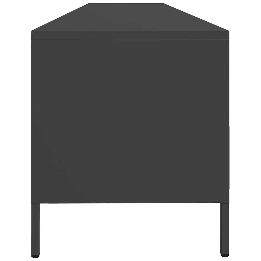 vidaXL TV Cabinet Black 202x39x43.5 cm Cold-rolled Steel
