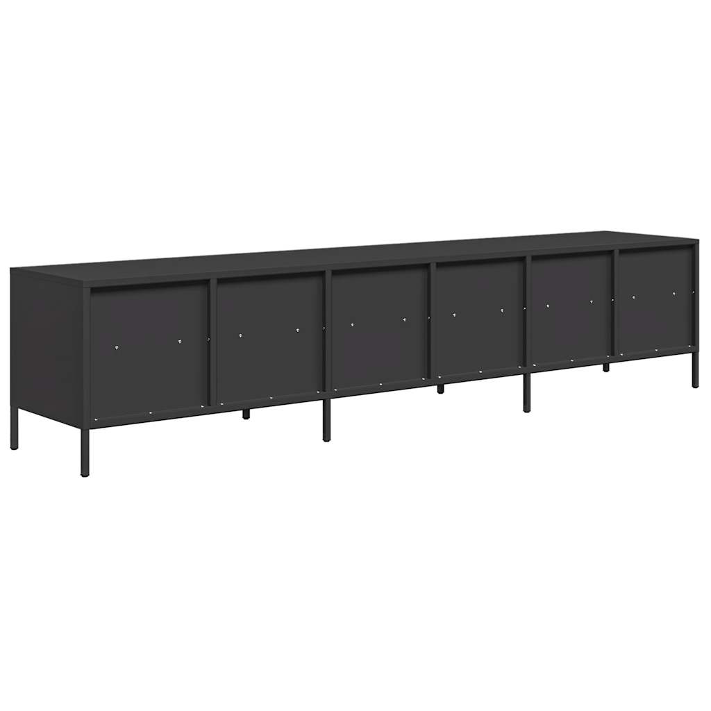 vidaXL TV Cabinet Black 202x39x43,5 cm Cold-rolled Steel