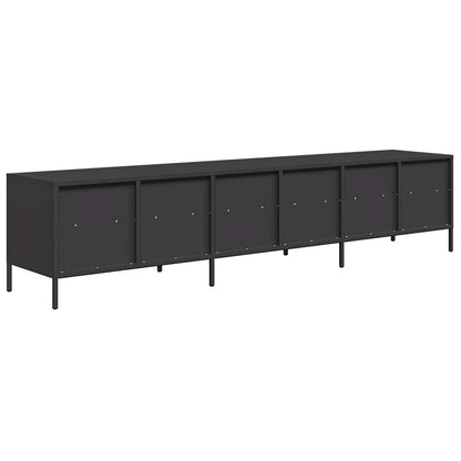 vidaXL TV Cabinet Black 202x39x43,5 cm Cold-rolled Steel