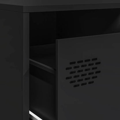 vidaXL TV Cabinet Black 202x39x43,5 cm Cold-rolled Steel