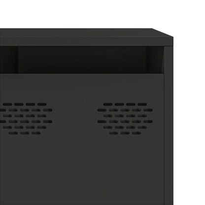 vidaXL TV Cabinet Black 202x39x43.5 cm Cold-rolled Steel