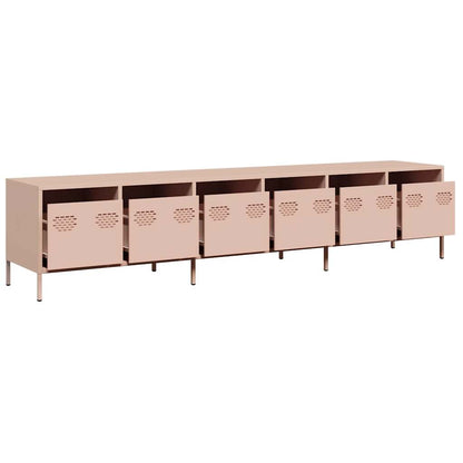 vidaXL TV Cabinet Pink 202x39x43.5 cm Cold-rolled Steel