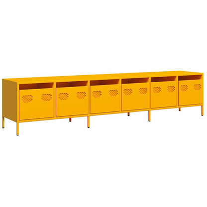 vidaXL TV Cabinet Mustard Yellow 202x39x43.5 cm Cold-rolled Steel