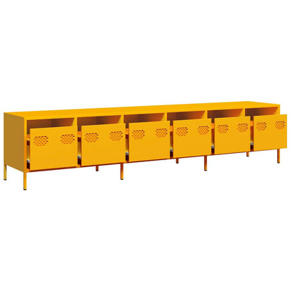 vidaXL TV Cabinet Mustard Yellow 202x39x43,5 cm Cold-rolled Steel