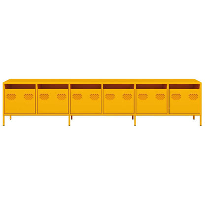 vidaXL TV Cabinet Mustard Yellow 202x39x43.5 cm Cold-rolled Steel