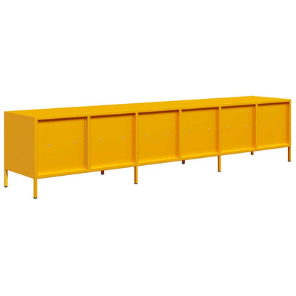 vidaXL TV Cabinet Mustard Yellow 202x39x43.5 cm Cold-rolled Steel