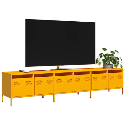 vidaXL TV Cabinet Mustard Yellow 202x39x43,5 cm Cold-rolled Steel