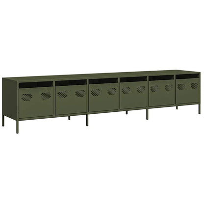 vidaXL TV Cabinet Olive Green 202x39x43,5 cm Cold-rolled Steel